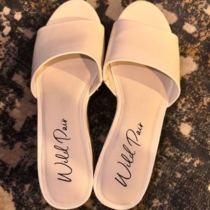 Wild Pair Melbourne White Platform Sandals